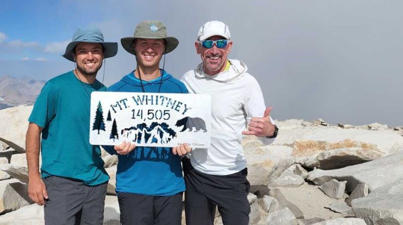 Bradley and Ian Conn and John Gunn Mt Whitney 8-10-22